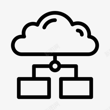 服务器云连接网络图标