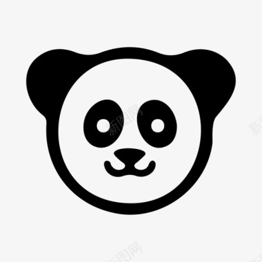 熊猫熊猫动物脸图标
