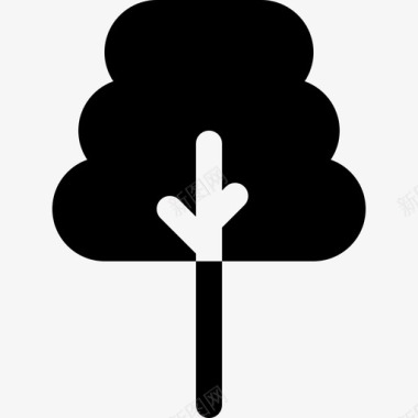 矢量树树生态学园林图标