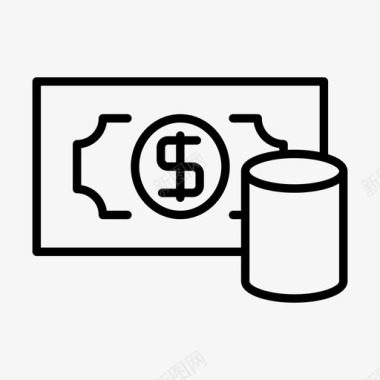 梦想基金货币银行现金图标
