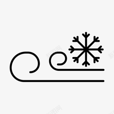 天气逐渐寒冷寒冷的圣诞节冬季天气和雪节日冬季图标收集图标