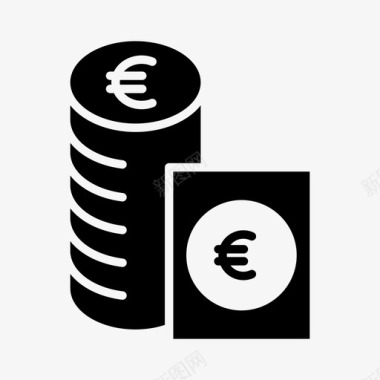 欧元图标货币银行现金图标
