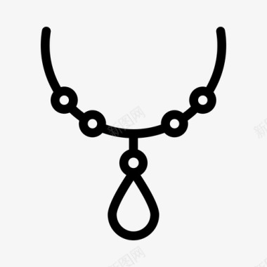 吊坠项链项链时装珠宝图标