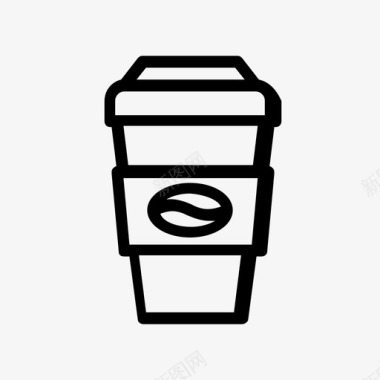 美团外卖图标设计外卖杯冲泡咖啡因图标