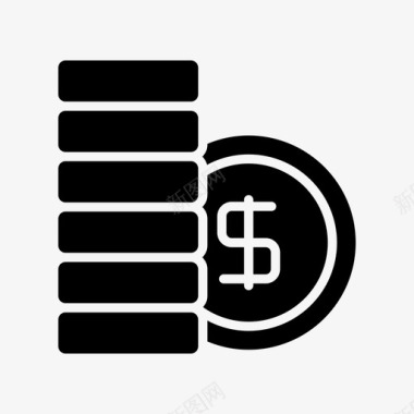 梦想基金货币硬币美元图标