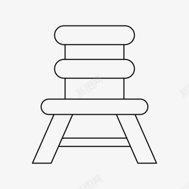 坐椅子女士椅子家具坐图标