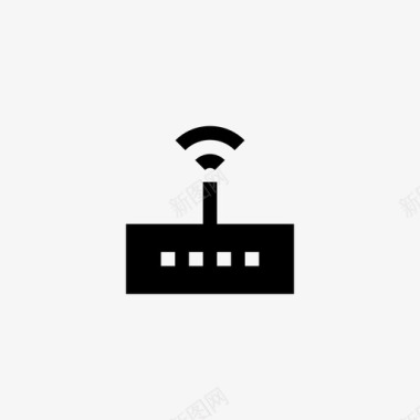 网络调制解调器天线路由器图标