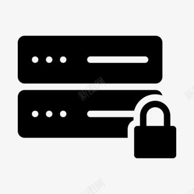 服务器服务器数据库锁图标