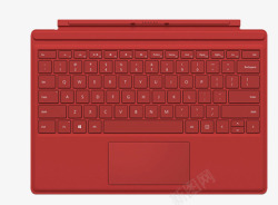 微软Microsoft Surface Pro 4专业键盘盖 红色QC700097B产品抠图素材