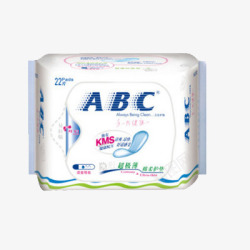 ABC隐形超极薄棉柔护垫22片B产品抠图素材