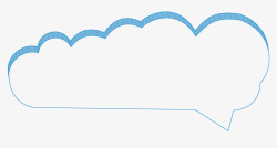 淡蓝柔色云朵边框素材