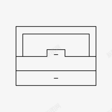 cad橱柜档案馆橱柜抽屉图标