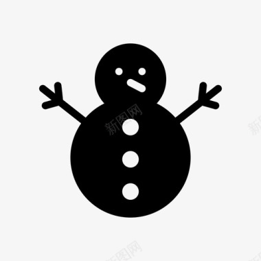 圣诞雪人雪人圣诞节装饰图标