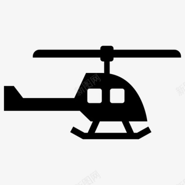 直升机飞行手绘图标