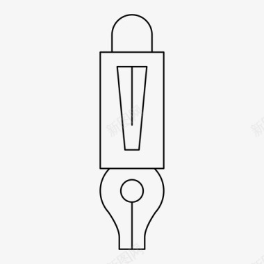 水笔自来水笔教育文具图标