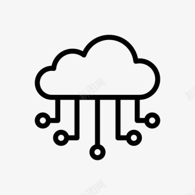 服务器云计算数据库服务器图标