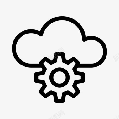 齿轮标志云配置齿轮图标