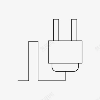充电站插头插头电缆充电图标