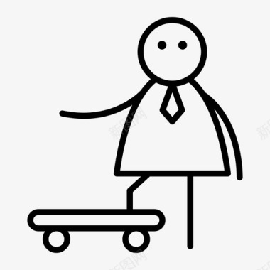 人生玩滑板的人生意人人图标