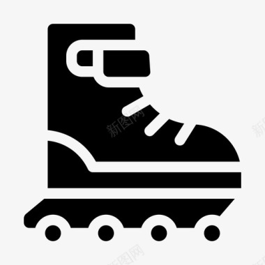 溜冰轮滑运动图标