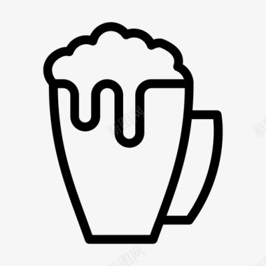 比利时啤酒杯苏打水啤酒饮料图标