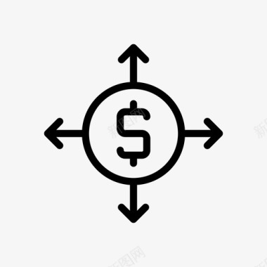 火焰美元图标共享美元金融图标