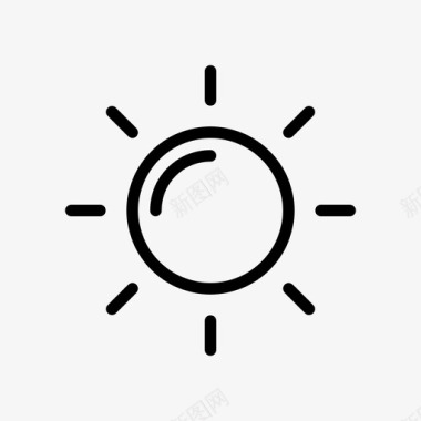 天气符号太阳气候预报图标