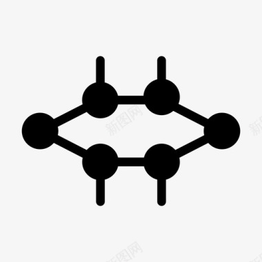 微量原子晶胞原子键合图标