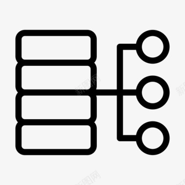 服务器数据库连接网络图标