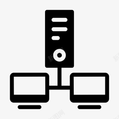 服务器计算机连接网络图标