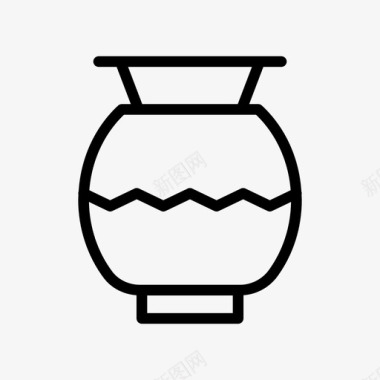 花瓶陶瓷古典图标