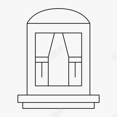 遮光窗帘窗帘装饰面料图标