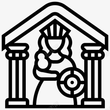 帕台农神庙女神希腊图标