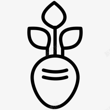 一把甜菜甜菜根食物植物图标