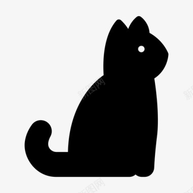 彩绘宠物猫动物哺乳动物图标