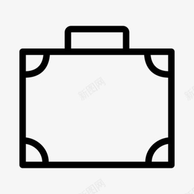 国外旅游公文包行李旅游图标