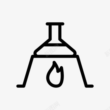 烧杯燃烧器医疗图标