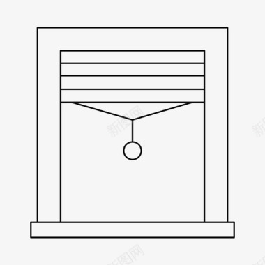 线性装饰窗装饰家具图标