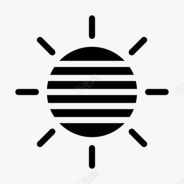 天气符号太阳气候天气预报图标