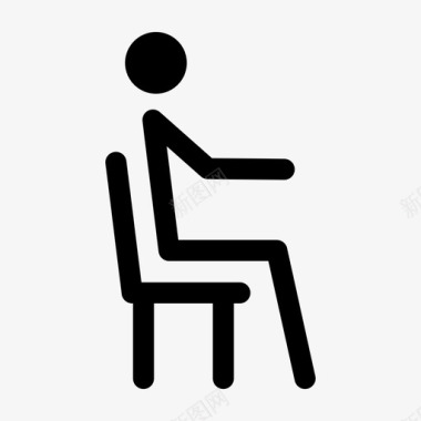 坐着坐着椅子工作图标