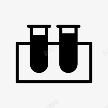 医疗设备卡通画试管实验实验室图标