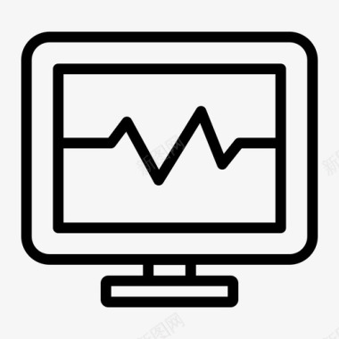 急救标志心脏监护仪心脏电晕图标