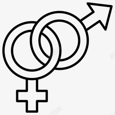 男性轮廓性别符号女性符号男性符号图标