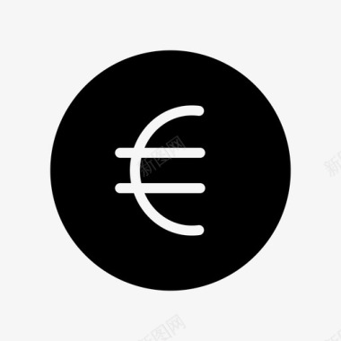 欧元图标欧元硬币货币图标
