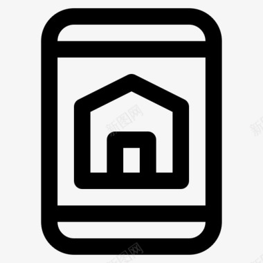 智能手机上的房子房产住宅图标