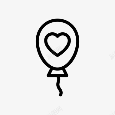 爱情气球约会图标