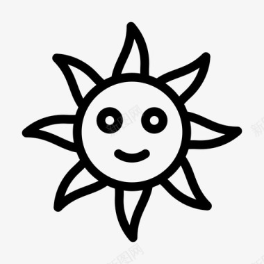 太阳太阳炎热阳光图标