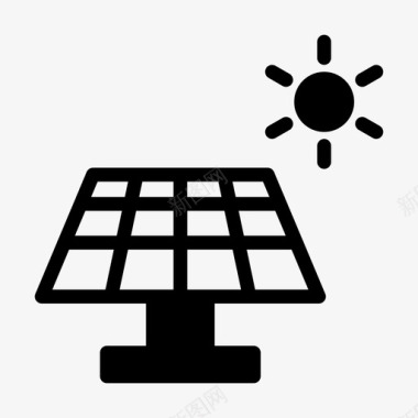 太阳能板太阳能电池板能源板图标