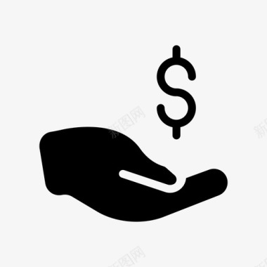 火焰美元图标美元护理金融图标