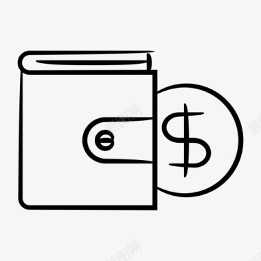 手绘鹿子收入现金硬币图标